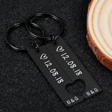 Personalized Stainless Steel Love Key Chain Birthday Gift