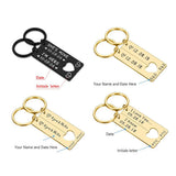 Personalized Stainless Steel Love Key Chain Birthday Gift