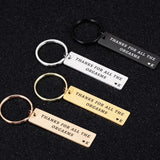 Personalized Stainless Steel Love Key Chain Birthday Gift