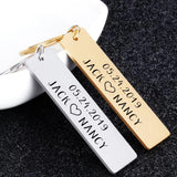 Personalized Stainless Steel Love Key Chain Birthday Gift