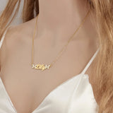 Custom Name Diamond Butterflies Necklace Bracelet Stainless Steel