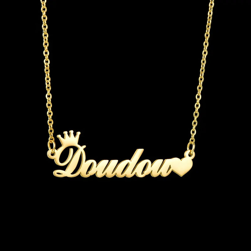 Custom Stainless Steel Name Necklace Bracelet Set
