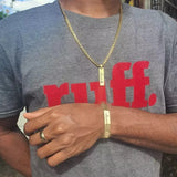 Custom Stainless Steel Name Necklace Bracelet Set