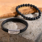 Personalized Family Lover Names Leather Bracelet