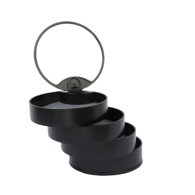 Girl's Rotating Jewelry Box Organizer Travel Case