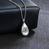 Pet Ash Necklace with Photo Stainless Steel Pendant Urn Cremation Jewelry