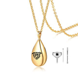 Pet Ash Necklace with Photo Stainless Steel Pendant Urn Cremation Jewelry