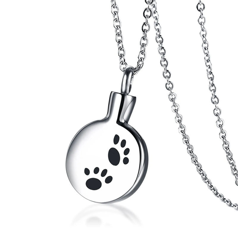 Stainless Steel Pet Ashes Container Necklace
