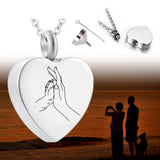 Heart Cremation Urn Necklace for Ashes To Commemorate The Dead Human/Pets
