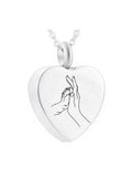 Heart Cremation Urn Necklace for Ashes To Commemorate The Dead Human/Pets