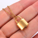 PadLock Cremation Jewelry for Ashes Urn Pendant Necklace for Human