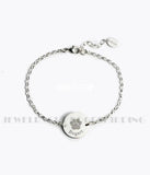 Pet Paw Print Personalized Carved Name and Date Bracelet - Condolence Gift
