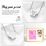Pet Paw Print Cremation Jewelry Necklace Keepsake Pendant