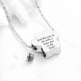 Pet Paw Print Cremation Jewelry Necklace Keepsake Pendant