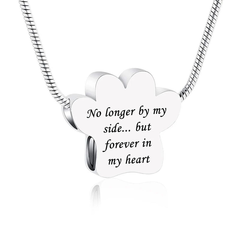 Pet Paw Print Cremation Jewelry Necklace Keepsake Pendant