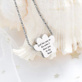 Pet Paw Print Cremation Jewelry Necklace Keepsake Pendant