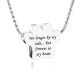 Pet Paw Print Cremation Jewelry Necklace Keepsake Pendant