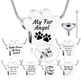 Pet Paw Print Cremation Jewelry Necklace Keepsake Pendant