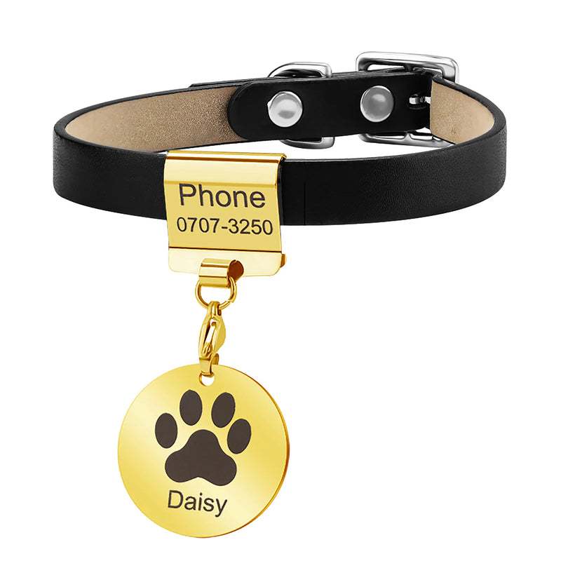 Custom Pet Collar with Name - Adjustable for Small to Medium Pets
