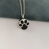 Paw Print Urn Necklace Stainless Steel Holder Dog Cat Ashes Keepsake