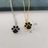 Paw Print Urn Necklace Stainless Steel Holder Dog Cat Ashes Keepsake