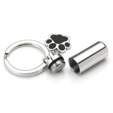 Pet Cremation Jewelry for Ashes Keychain Paw Charm Engraving