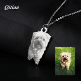 Stainless Steel Personalized Necklace Nameplate Photo Engraved DIY Jewelry