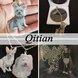 Stainless Steel Personalized Necklace Nameplate Photo Engraved DIY Jewelry