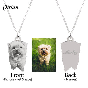 Stainless Steel Personalized Necklace Nameplate Photo Engraved DIY Jewelry