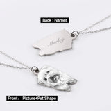 Stainless Steel Personalized Necklace Nameplate Photo Engraved DIY Jewelry