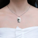 Stainless Steel Personalized Necklace Nameplate Photo Engraved DIY Jewelry