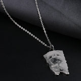Stainless Steel Personalized Necklace Nameplate Photo Engraved DIY Jewelry