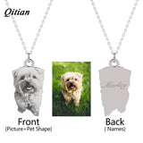 Stainless Steel Personalized Necklace Nameplate Photo Engraved DIY Jewelry