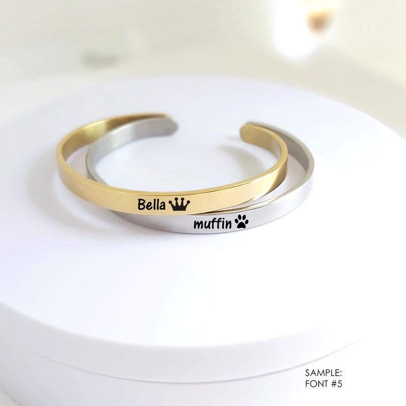 Pet Loss Bracelet Personalized Cat Memorial Jewelry