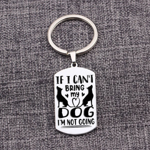 Dog Loss Sympathy Keychain - Engraved Stainless Steel Jewelry