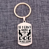 Dog Loss Sympathy Keychain - Engraved Stainless Steel Jewelry