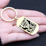 Dog Loss Sympathy Keychain - Engraved Stainless Steel Jewelry