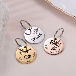 Customizable Pet Nameplate ID Card for Dogs, Gender Anti-lost Pendant