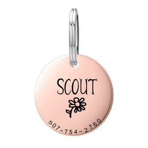 Customizable Pet Nameplate ID Card for Dogs, Gender Anti-lost Pendant