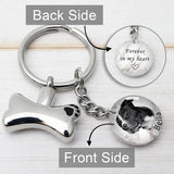 Pet Memorial Keychain with Cremation Urn Ashes Keyring