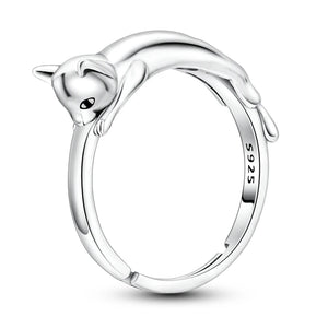 Cat Ring 925 Sterling Silver Women Anniversary Diy Jewelry