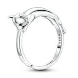 Cat Ring 925 Sterling Silver Women Anniversary Diy Jewelry