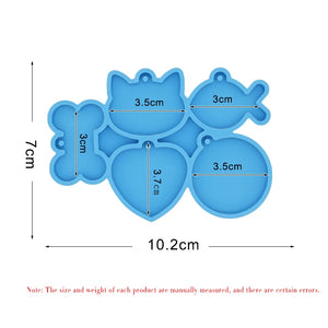 Pet Tag Silicone Mold DIY Keychain Pendant Dog Tag Customization Craft Jewelry