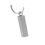 Stainless Steel Paw Print Pet Urn Pendant Necklace