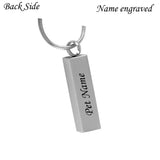 Stainless Steel Paw Print Pet Urn Pendant Necklace