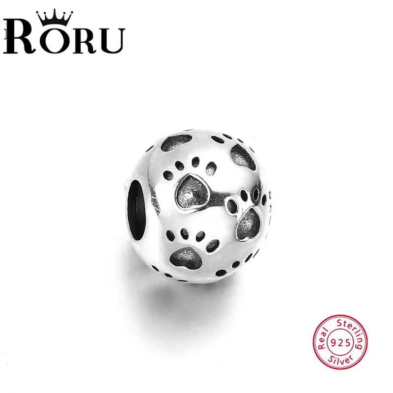 Pet Footprint Silver 925 Charm for Women