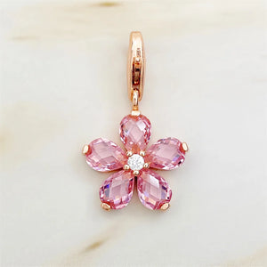 Flower Rose Daisy Charms Pendant 925 Sterling Silver Romantic Gift