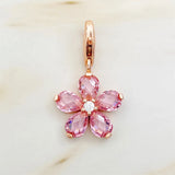 Flower Rose Daisy Charms Pendant 925 Sterling Silver Romantic Gift