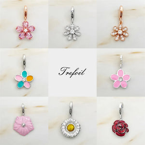 Flower Rose Daisy Charms Pendant 925 Sterling Silver Romantic Gift