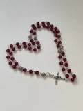 Personalized Petals Thorns Rosary Necklace with Beads